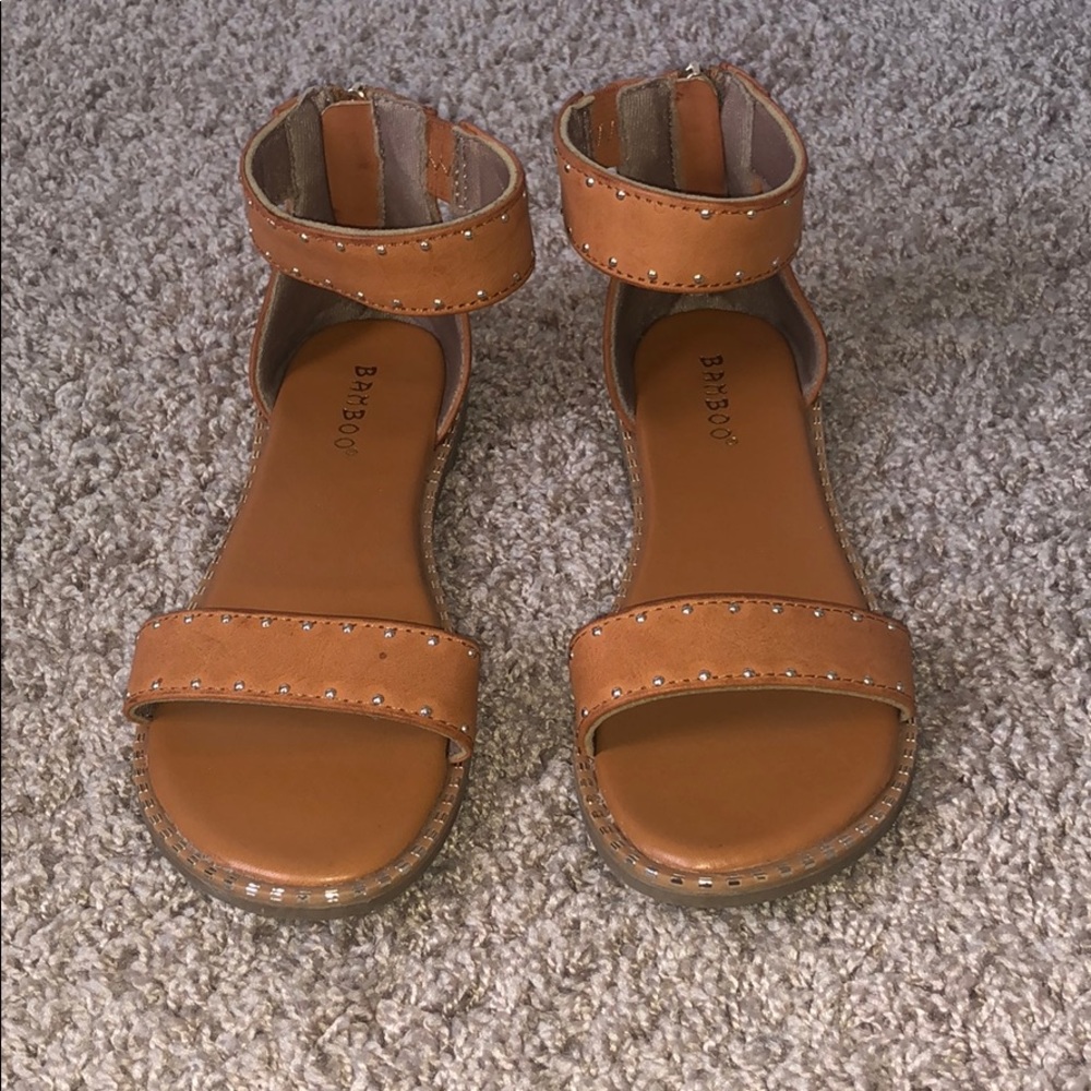 brown leather sandal
